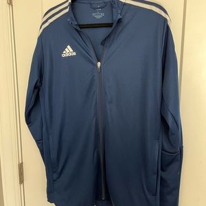 Navy adidas track jacket size large unisex